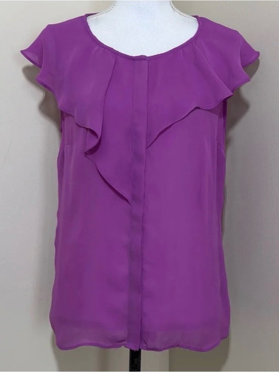 Worthington Tops - Worthington Women's Purple Ruffle Top (Box D)